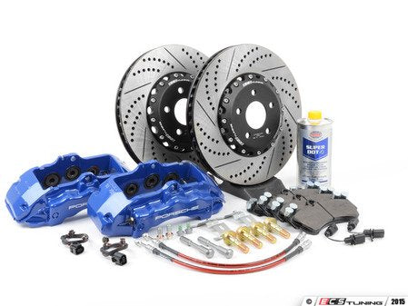 ECS Tuning Front Big Brake Kit - Stage 4 - 2-Piece Cross Drilled & Slotted Rotors (352x32) - Eurosport Performance