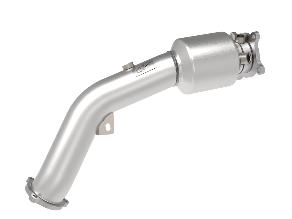 Twisted Steel Down Pipe 3 IN 304 Stainless Steel w/ Cat - Eurosport Performance