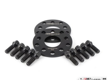 ECS Tuning Wheel Spacer & Bolt Kit - 8mm With Black Conical Seat Bolts - Eurosport Performance