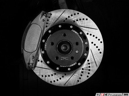 ECS Tuning Front Big Brake Kit - Stage 2 - 2-Piece Cross Drilled & Slotted Rotors (345x30) - Eurosport Performance