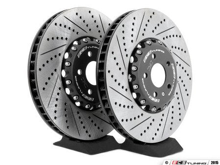 ECS Tuning Front Cross Drilled & Slotted 2-Piece Brake Rotors - Pair (380x38)