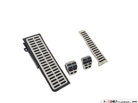 ECS Tuning Brushed Stainless Pedal Set w/ Dead Pedal - Manual - Eurosport Performance