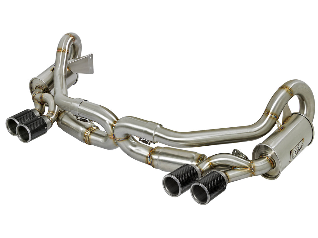 MACH Force-Xp 2-1/2 IN 304 Stainless Steel Cat-Back Exhaust w/Carbon Fiber Tips - Eurosport Performance