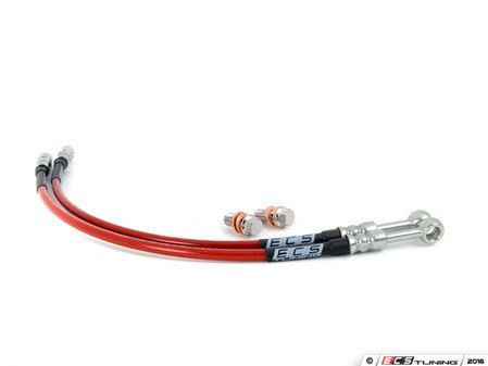 ECS Tuning Exact-Fit Stainless Steel Brake Lines - Front - Eurosport Performance