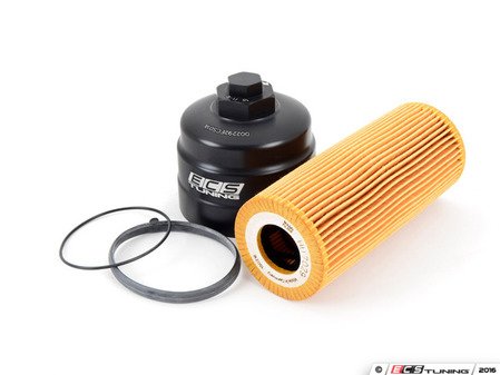 ECS Tuning Billet Aluminum Oil Filter Housing Hook-Up - Audi 3.0T & 3.2L