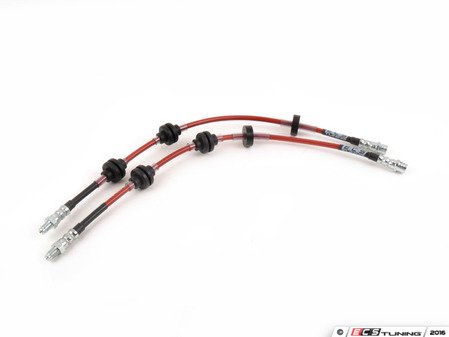 ECS Tuning Exact-Fit Stainless Steel Brake Lines - Front - Eurosport Performance