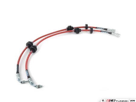 ECS Tuning Front Exact-Fit Stainless Steel Brake Lines - Eurosport Performance