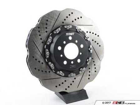 Front Cross-Drilled & Slotted 2-PieceTurner Motorsports Scalloped Rotors - (400x36) - Eurosport Performance