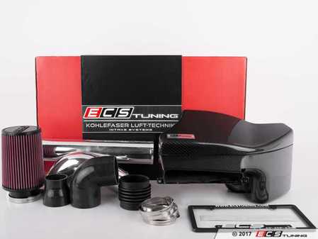 ECS Tuning Kohlefaser Luft-Technik Intake System - With Carbon Fiber Box & Polished Aluminum Tubes - Eurosport Performance