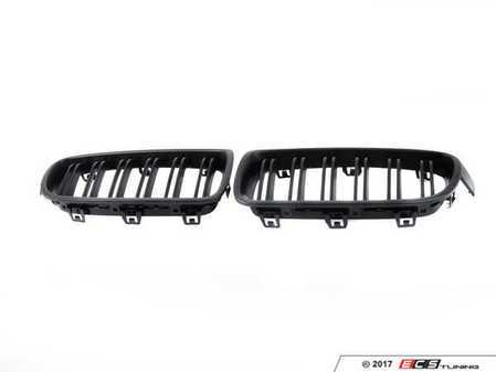 ECS Tuning Dual Slats Blackout Grille Set - Matte Black - Eurosport Performance