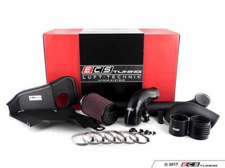 ECS Tuning Luft-Technik Intake System - With Heat Shield & Wrinkle Black Aluminum Tubes - Eurosport Performance