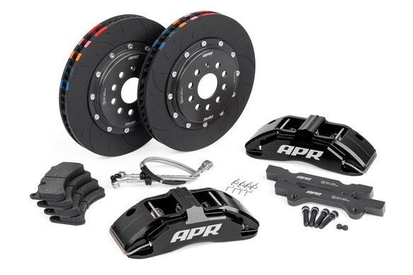 APR Front 2-Piece 6 Piston Brake Kit (350x34mm - Black) - Volkswagen Golf R 2012-13 (PQ35 345mm) - Eurosport Performance