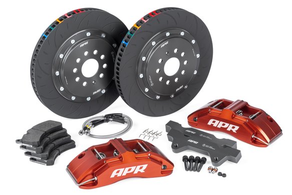 APR Brakes - 380x34mm 2 Piece 6 Piston Kit - Front - Red - (MLBevo 350mm) - Eurosport Performance