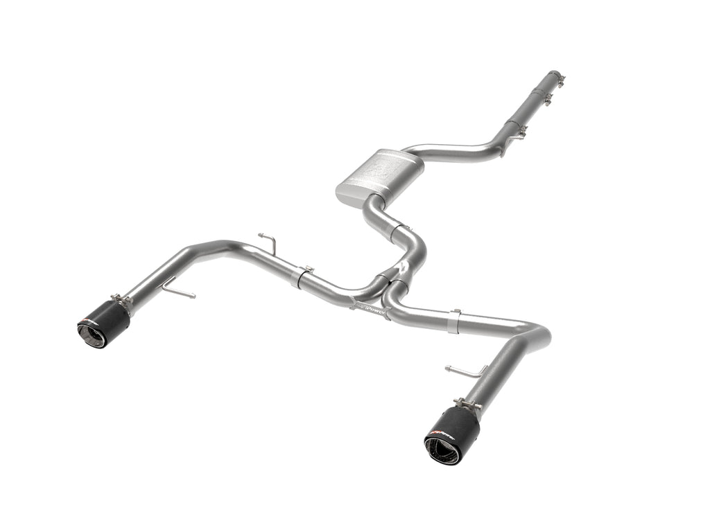 MACH Force-Xp 3 IN to 2-1/2 IN Stainless Steel Cat-Back Exhaust System Carbon - Eurosport Performance