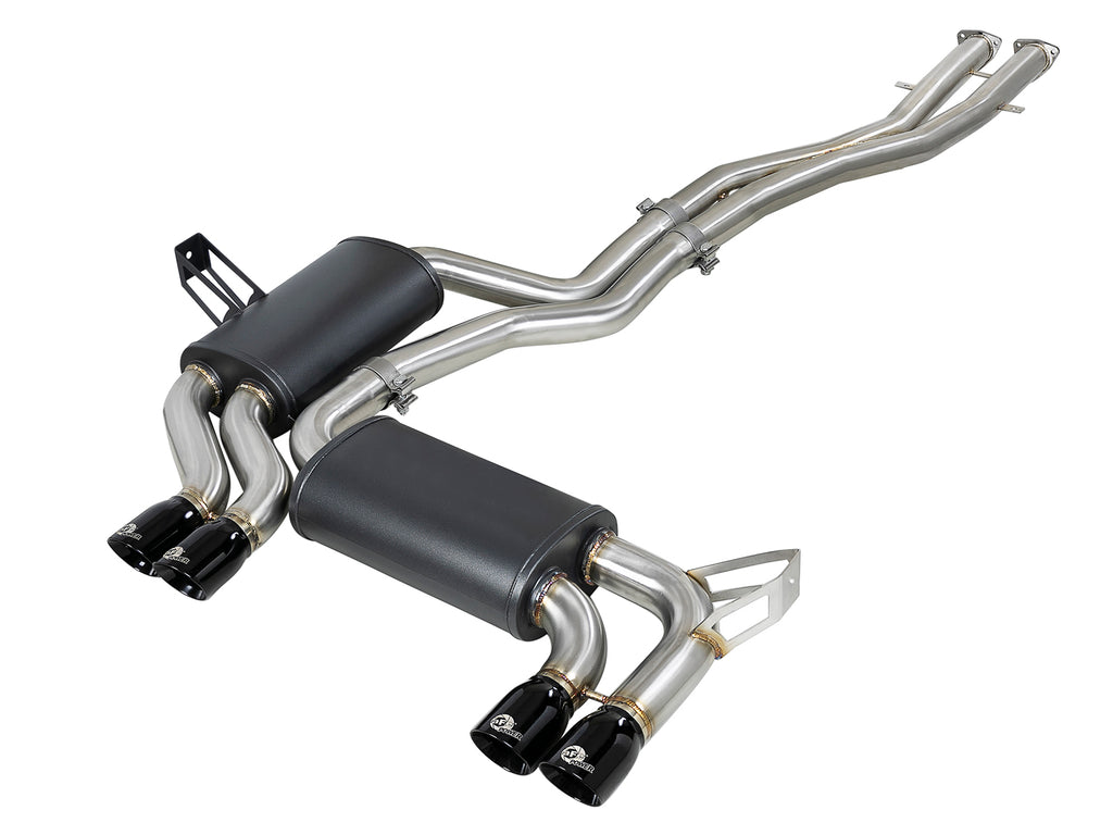 MACH Force-XP 2-1/2 IN 304 Stainless Steel Cat-Back Exhaust System w/ Black Tips - Eurosport Performance