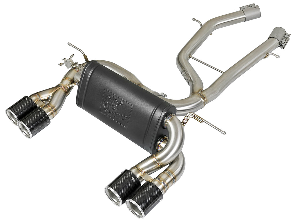 MACH Force-Xp 2-1/2in Stainless Steel Axle Back Exhaust w/ Carbon Fiber Tips - Eurosport Performance