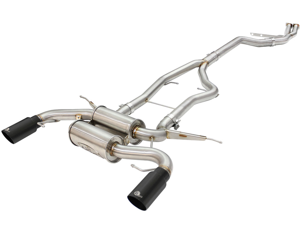 MACH Force-Xp 3 IN to 2-1/2 IN Stainless Steel Cat-Back Exhaust w/ Black Tip - Eurosport Performance
