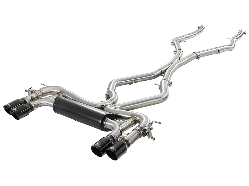 MACH Force-XP 3-1/2 IN 304 Stainless Steel Cat-Back Exhaust System w/ Black Tip - Eurosport Performance