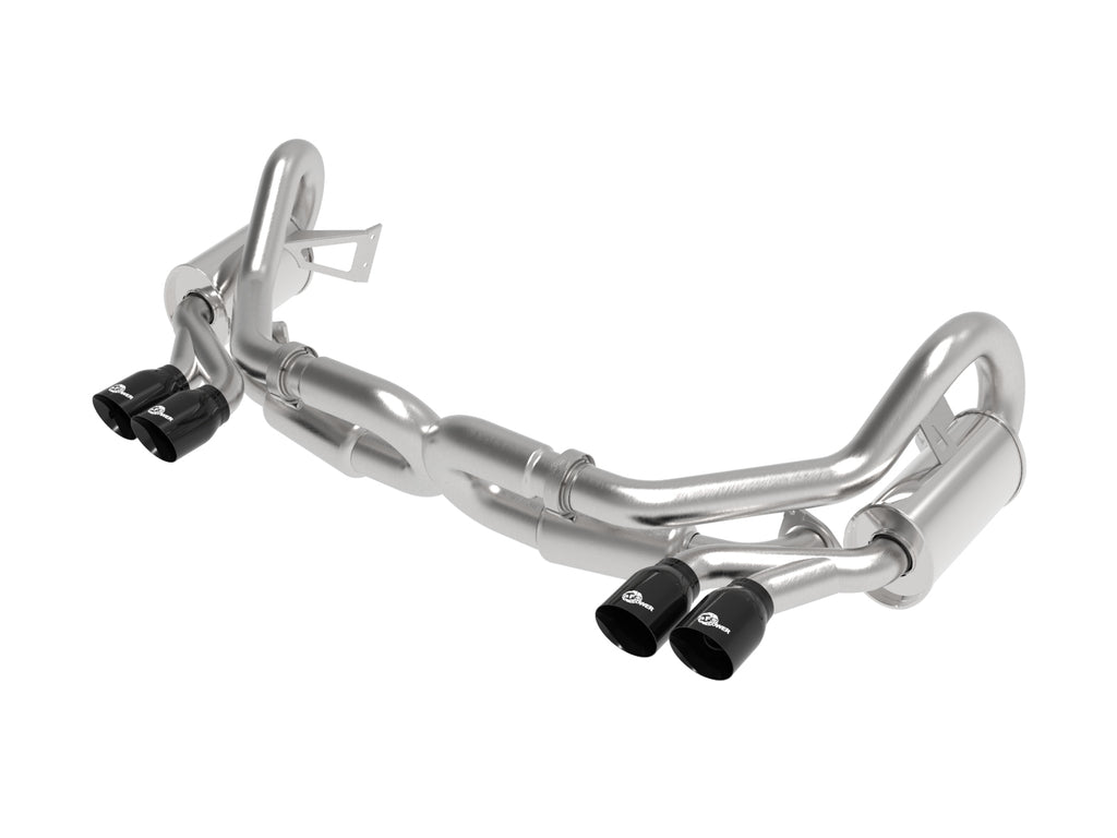 MACH Force-Xp 2-1/2 IN 304 Stainless Steel Cat-Back Exhaust w/Black Tips - Eurosport Performance