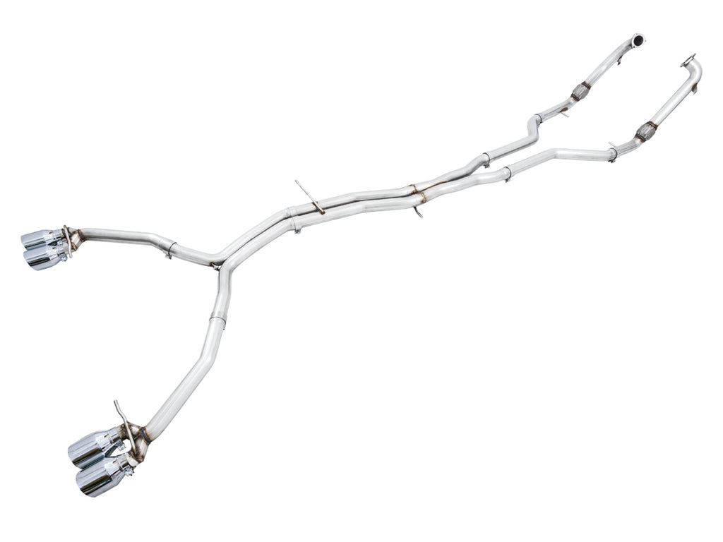 AWE Track Edition Exhaust - Audi B9 S5 Sportback - Non-Resonated - Chrome Silver 102mm Tips - Eurosport Performance