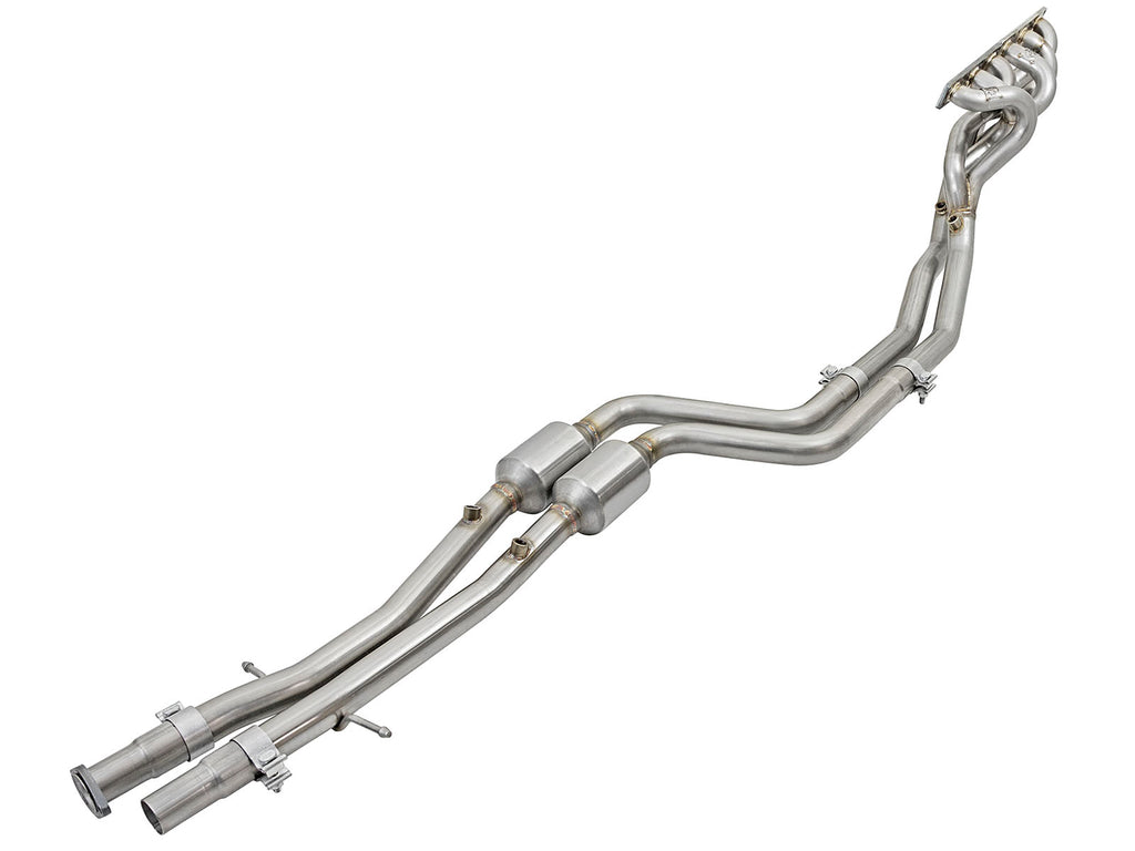 Twisted Steel Long Tube Header & Mid Pipe 304 Stainless Steel w/ Cat - Eurosport Performance