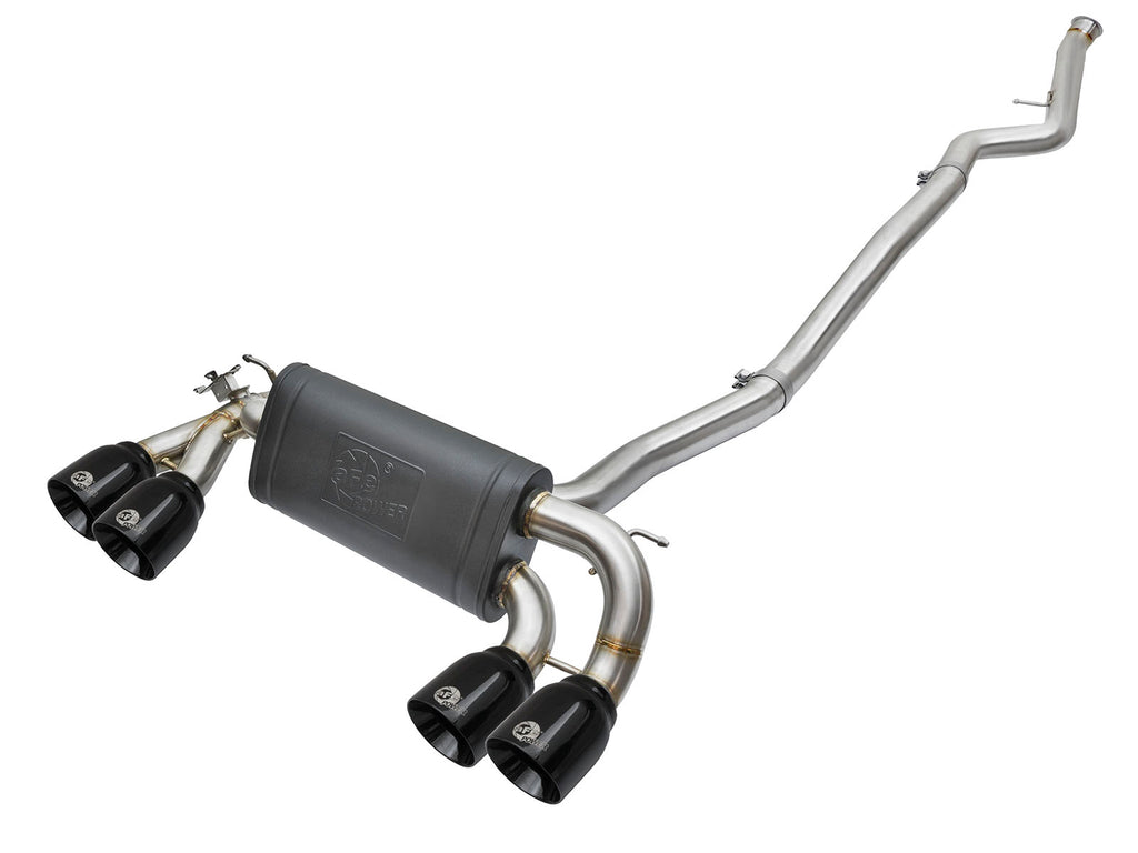 MACH Force-Xp 3 to 2-1/2 IN 304 Stainless Steel Cat-Back Exhaust w/ Black Tip - Eurosport Performance